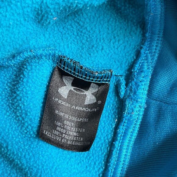 Under Armour UA Youth Big Girl Teal Fleece Hoodie Large - Picture 4 of 9